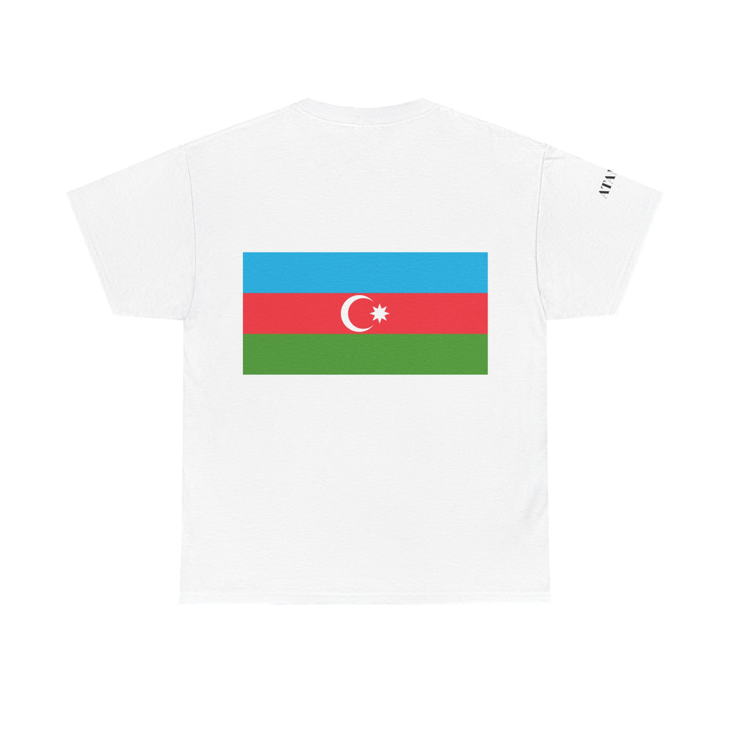 Azerbaijan Flag Tee — Gritty Warrior Portrait Graphic T-Shirt