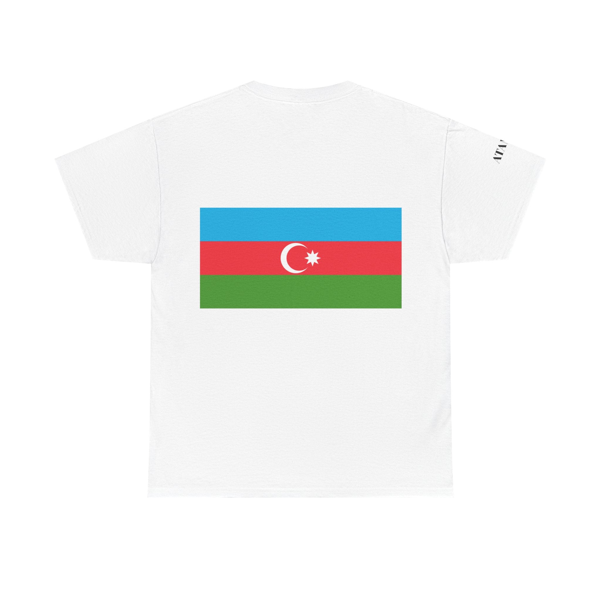 Azerbaijan Flag Tee — Gritty Warrior Portrait Graphic T-Shirt