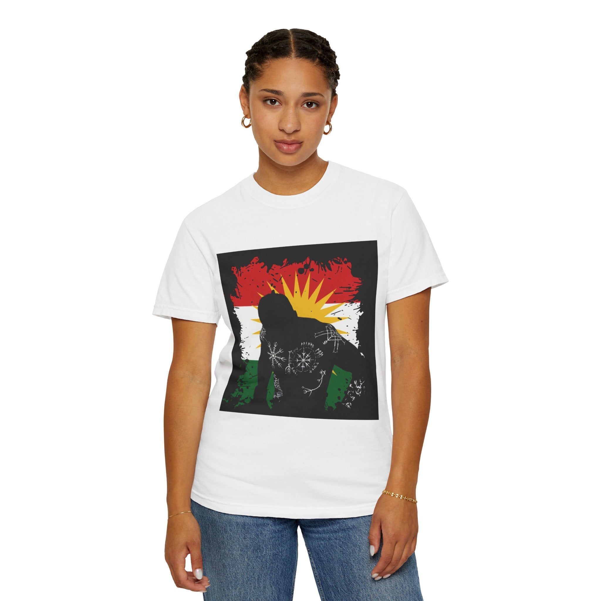 Kurdistan Flag Silhouette T-Shirt — Kurdish Pride Graphic Tee