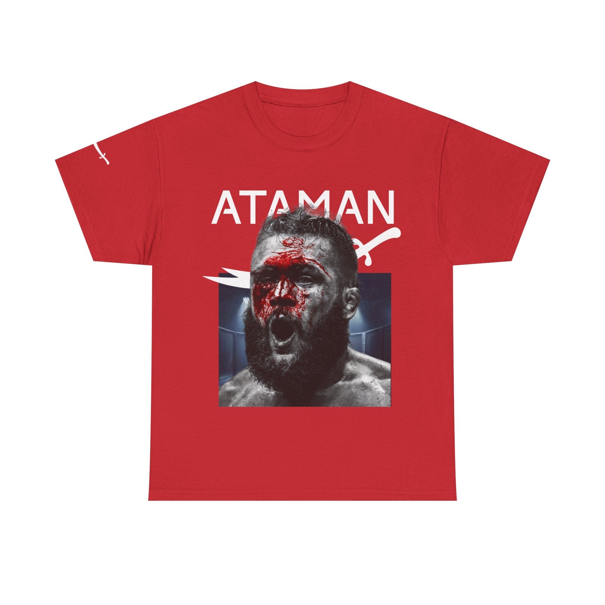 V2 Ataman MMA Fighter T-Shirt — Combat Sports Graphic Tee for Fight Fans (Sword)