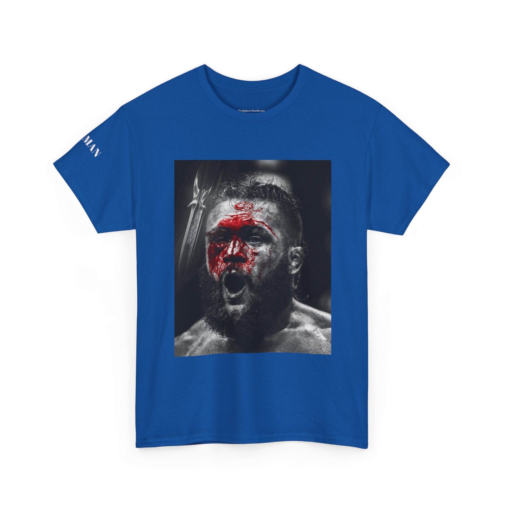 Azerbaijan Flag Tee — Gritty Warrior Portrait Graphic T-Shirt