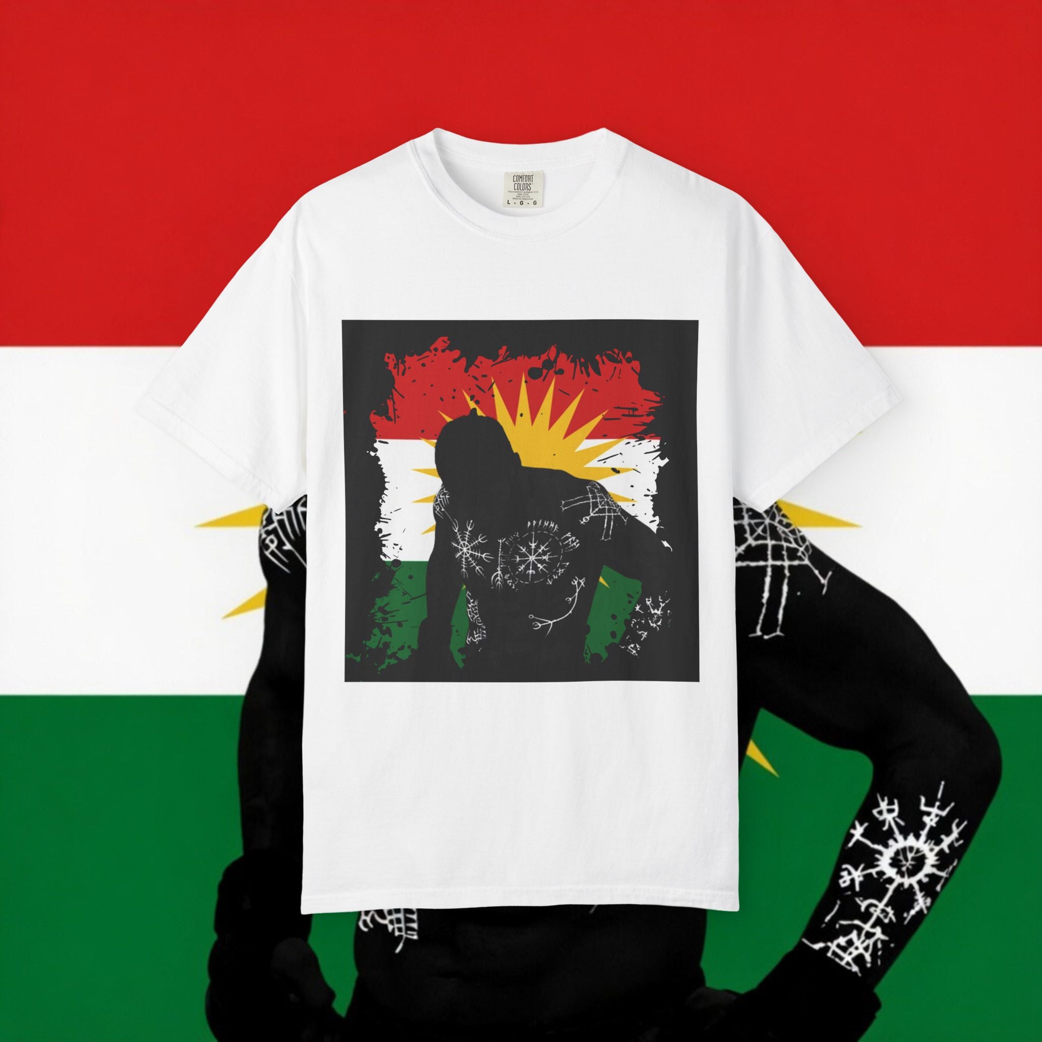 Kurdistan Flag Silhouette T-Shirt — Kurdish Pride Graphic Tee