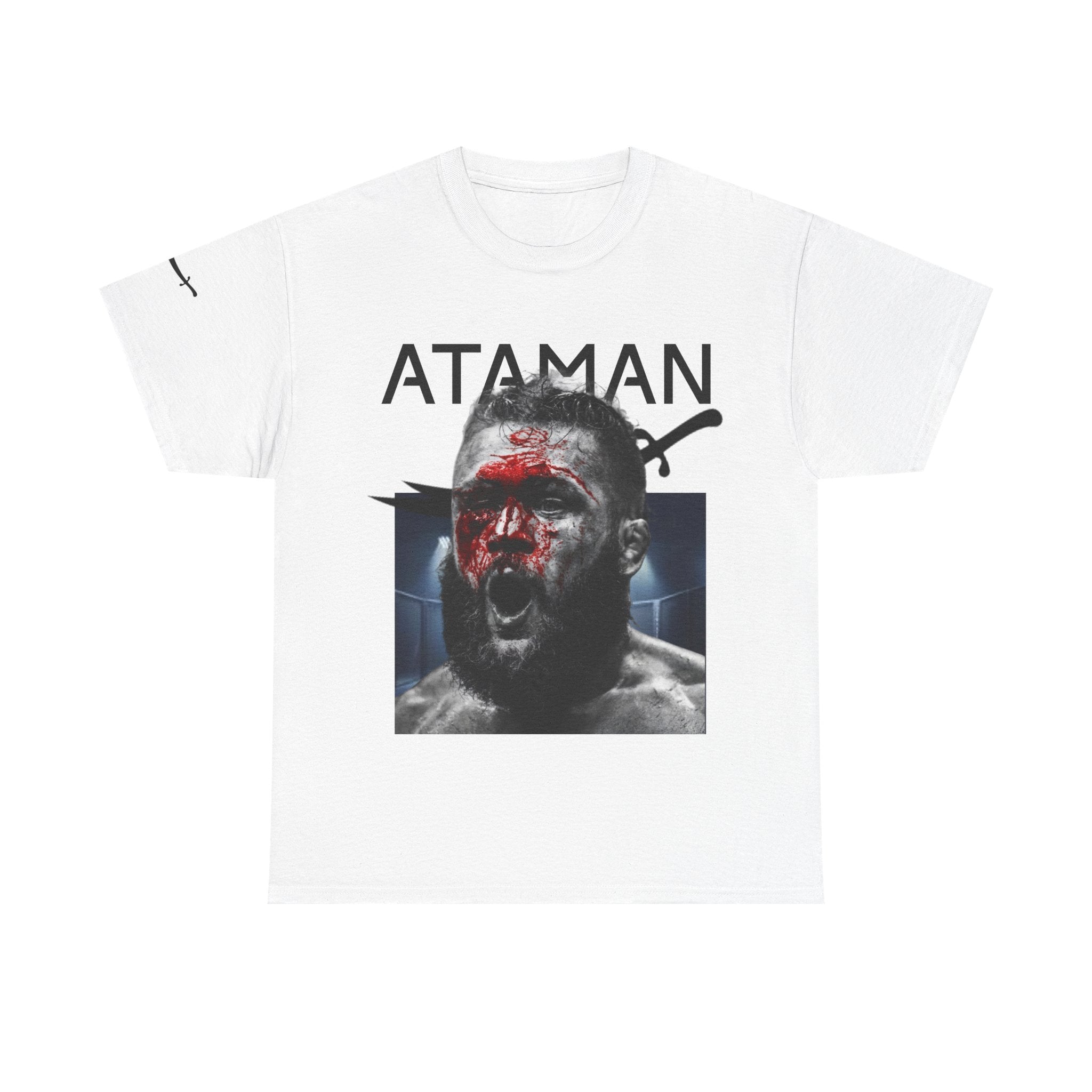 V2 Ataman MMA Fighter T-Shirt — Combat Sports Graphic Tee for Fight Fans (Sword)