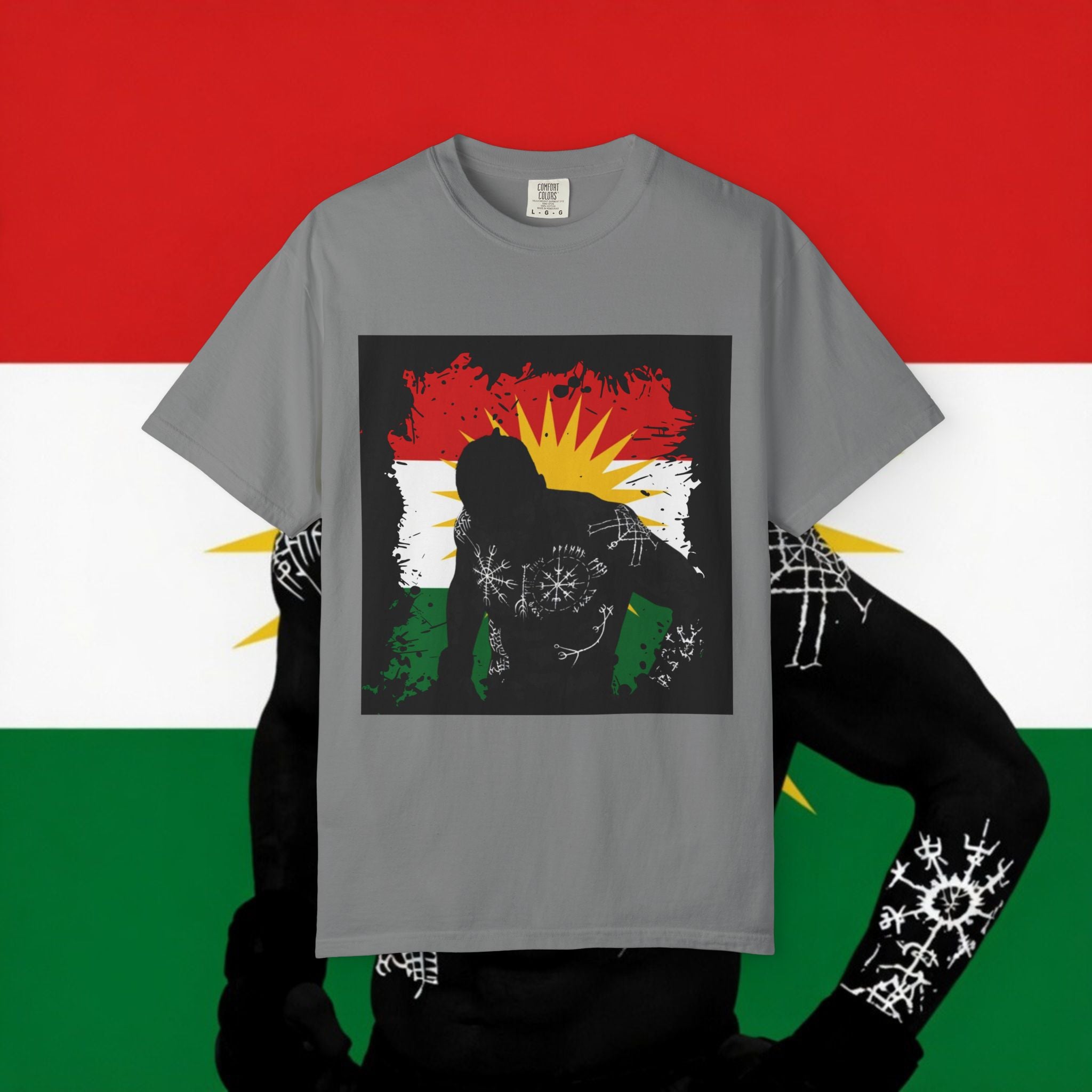 Kurdistan Flag Silhouette T-Shirt — Kurdish Pride Graphic Tee