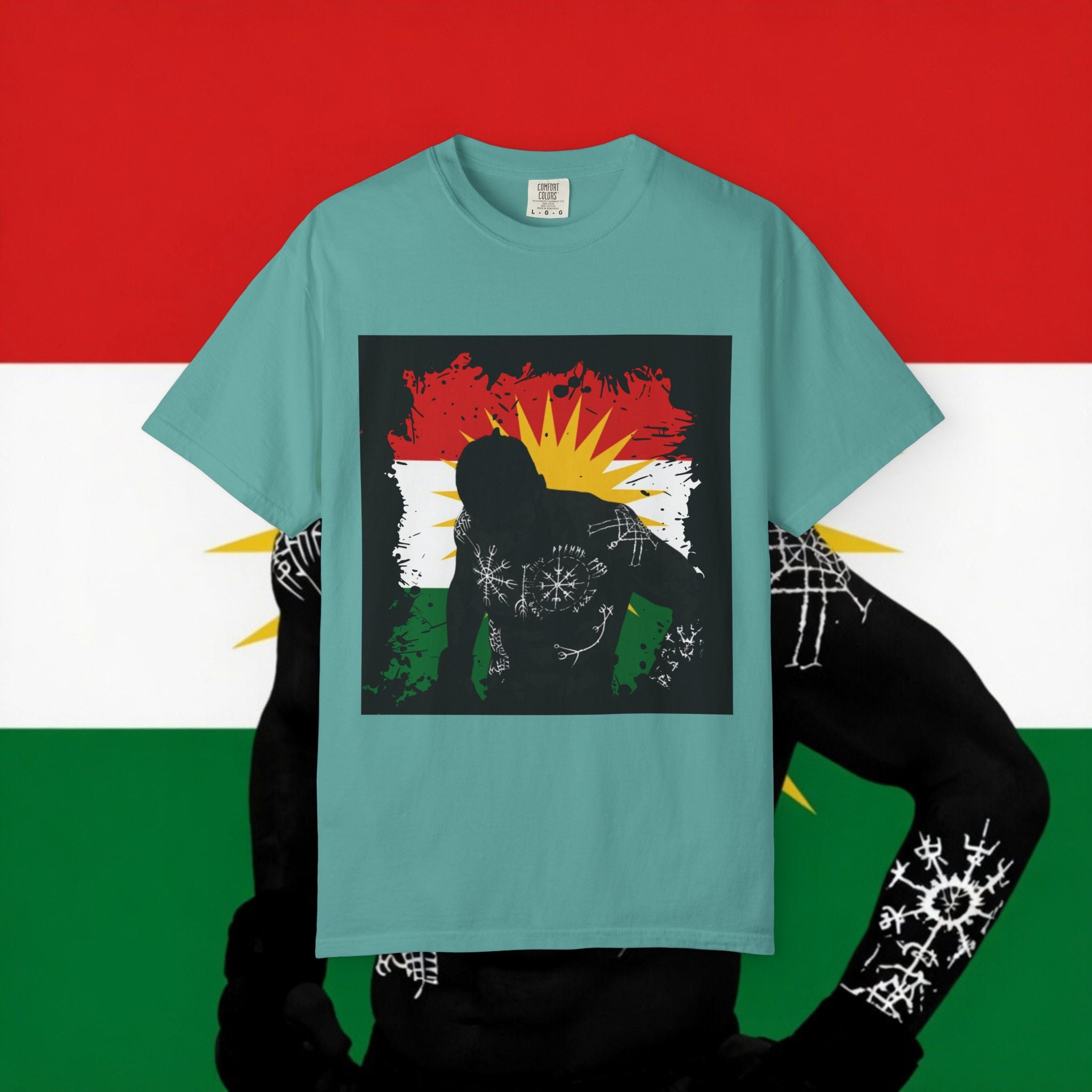 Kurdistan Flag Silhouette T-Shirt — Kurdish Pride Graphic Tee