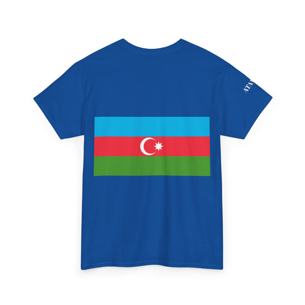 Azerbaijan Flag Tee — Gritty Warrior Portrait Graphic T-Shirt
