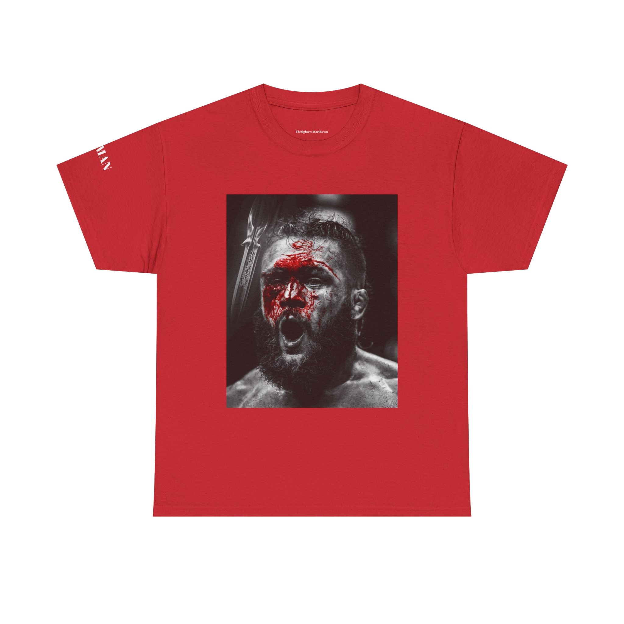 Azerbaijan Flag Tee — Gritty Warrior Portrait Graphic T-Shirt