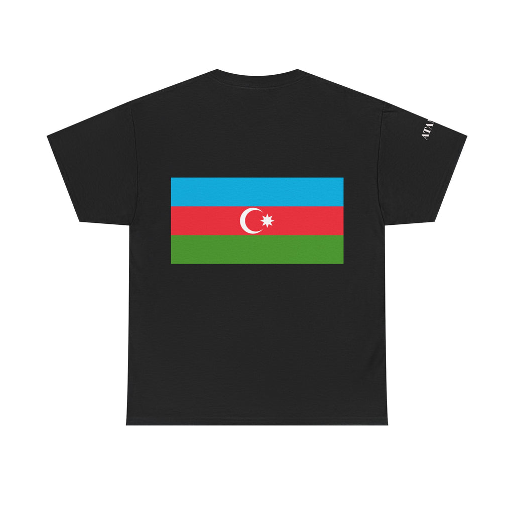 Azerbaijan Flag Tee — Gritty Warrior Portrait Graphic T-Shirt