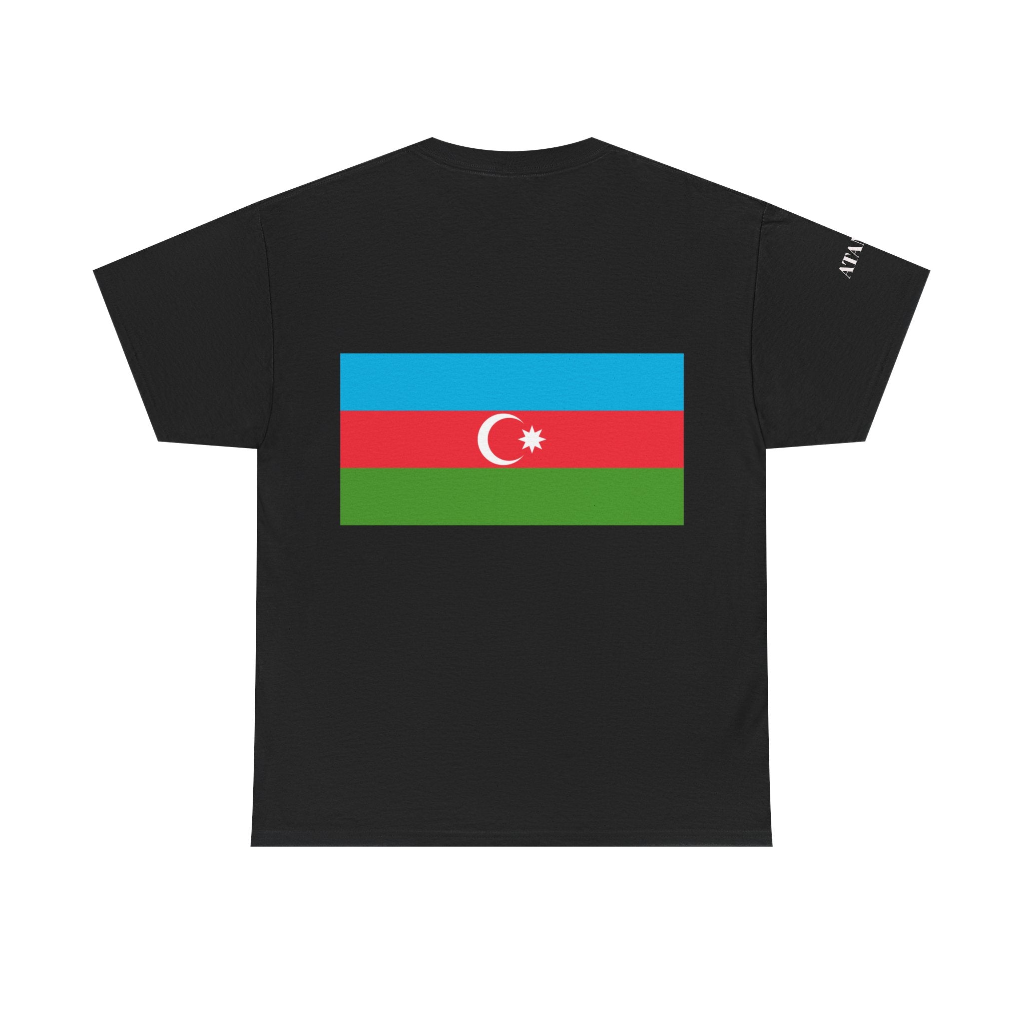 Azerbaijan Flag Tee — Gritty Warrior Portrait Graphic T-Shirt