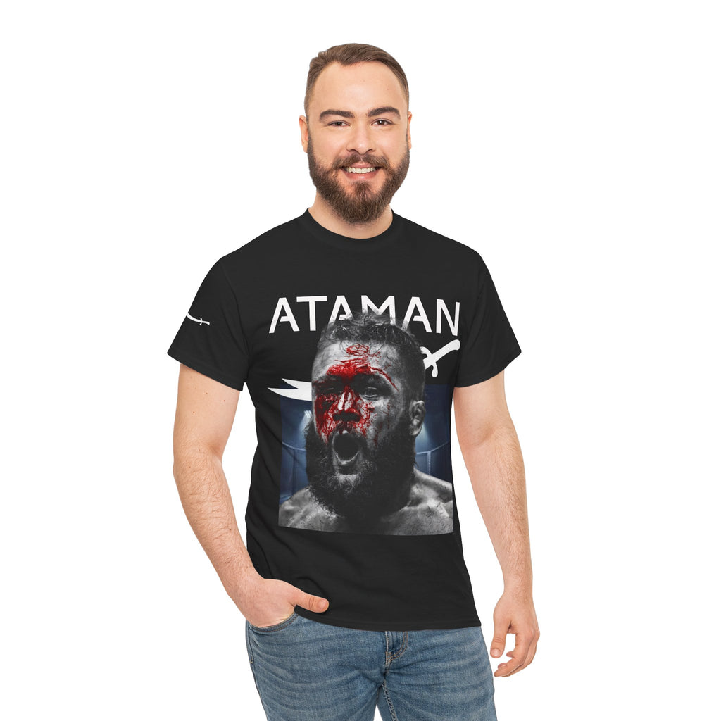 V2 Ataman MMA Fighter T-Shirt — Combat Sports Graphic Tee for Fight Fans (Sword)
