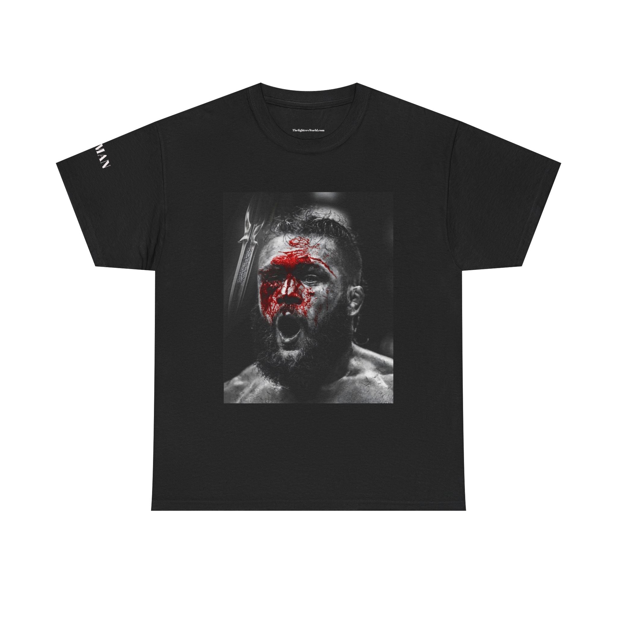 Azerbaijan Flag Tee — Gritty Warrior Portrait Graphic T-Shirt