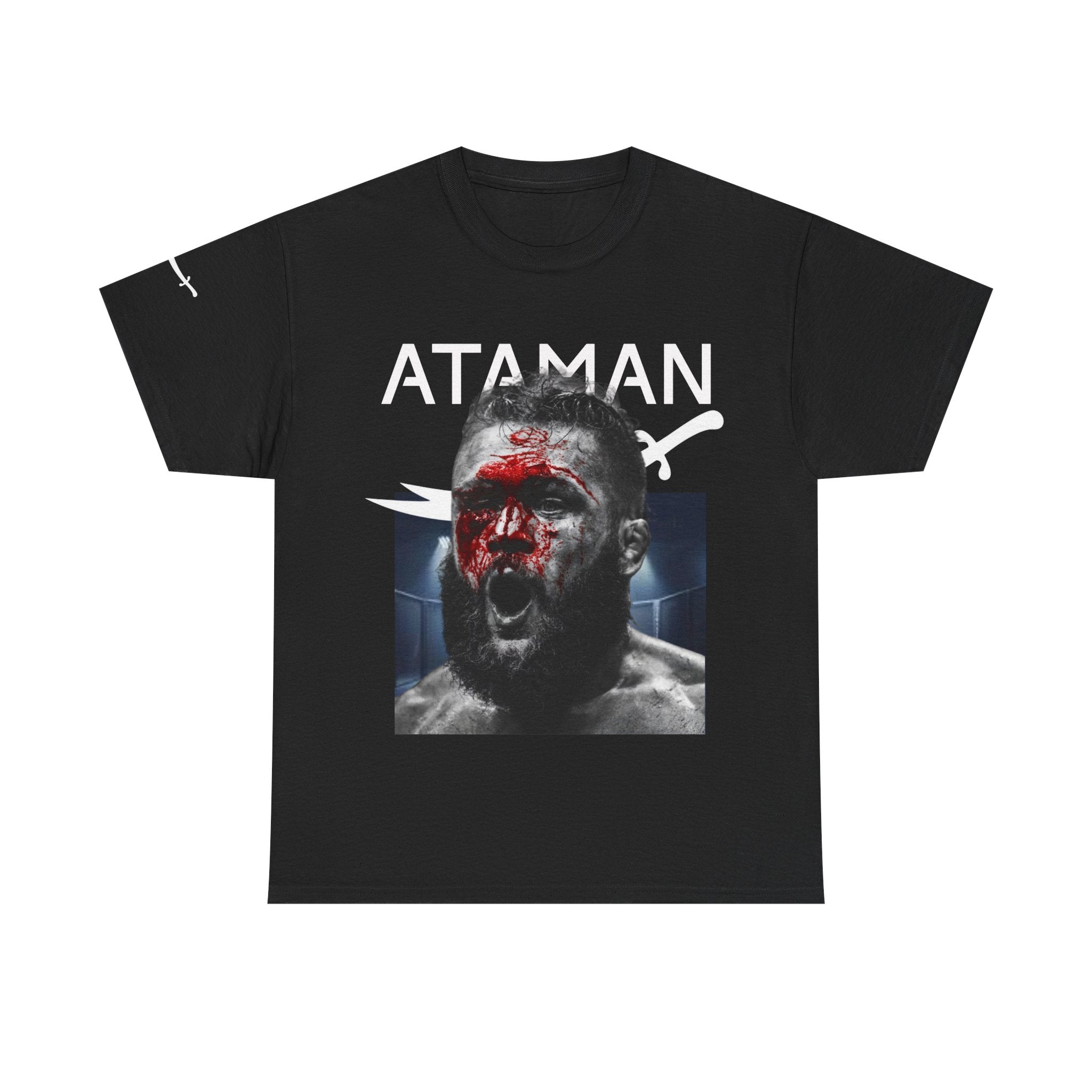 V2 Ataman MMA Fighter T-Shirt — Combat Sports Graphic Tee for Fight Fans (Sword)