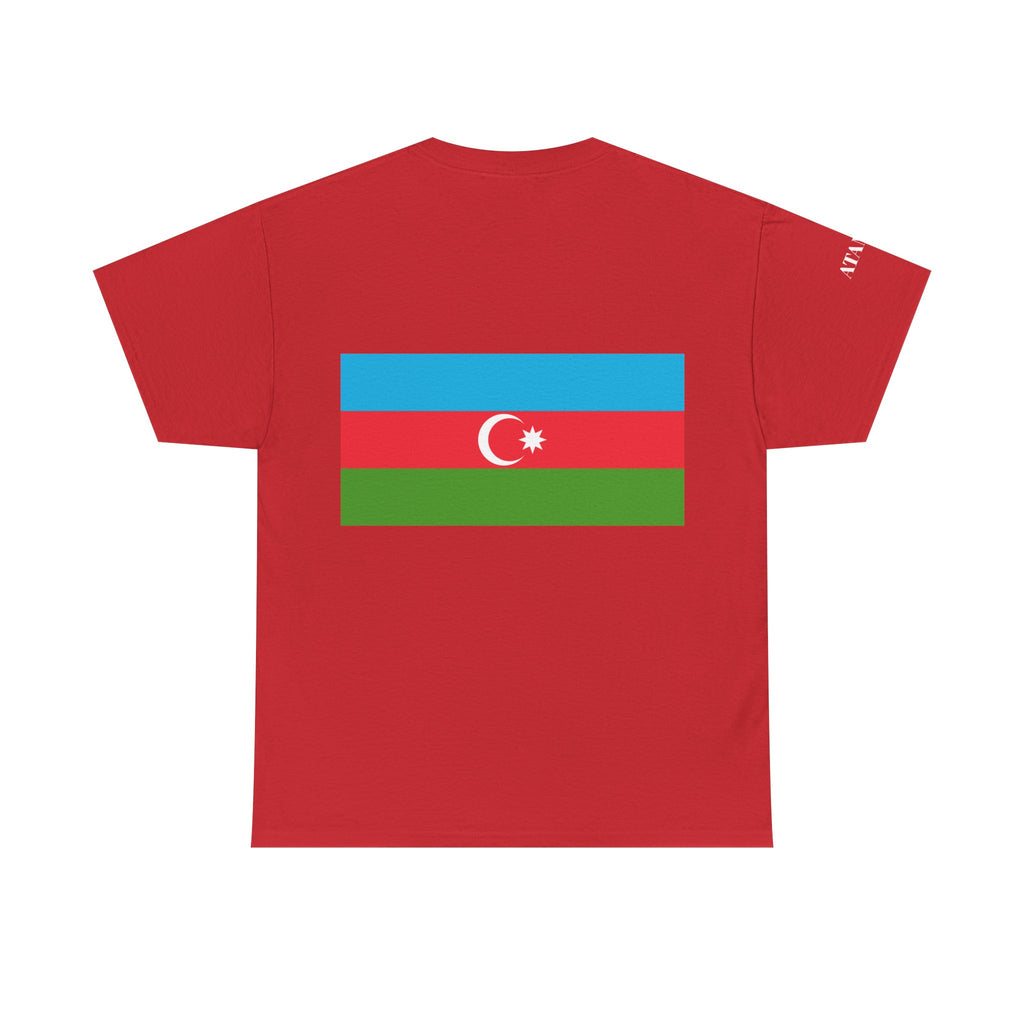 Azerbaijan Flag Tee — Gritty Warrior Portrait Graphic T-Shirt
