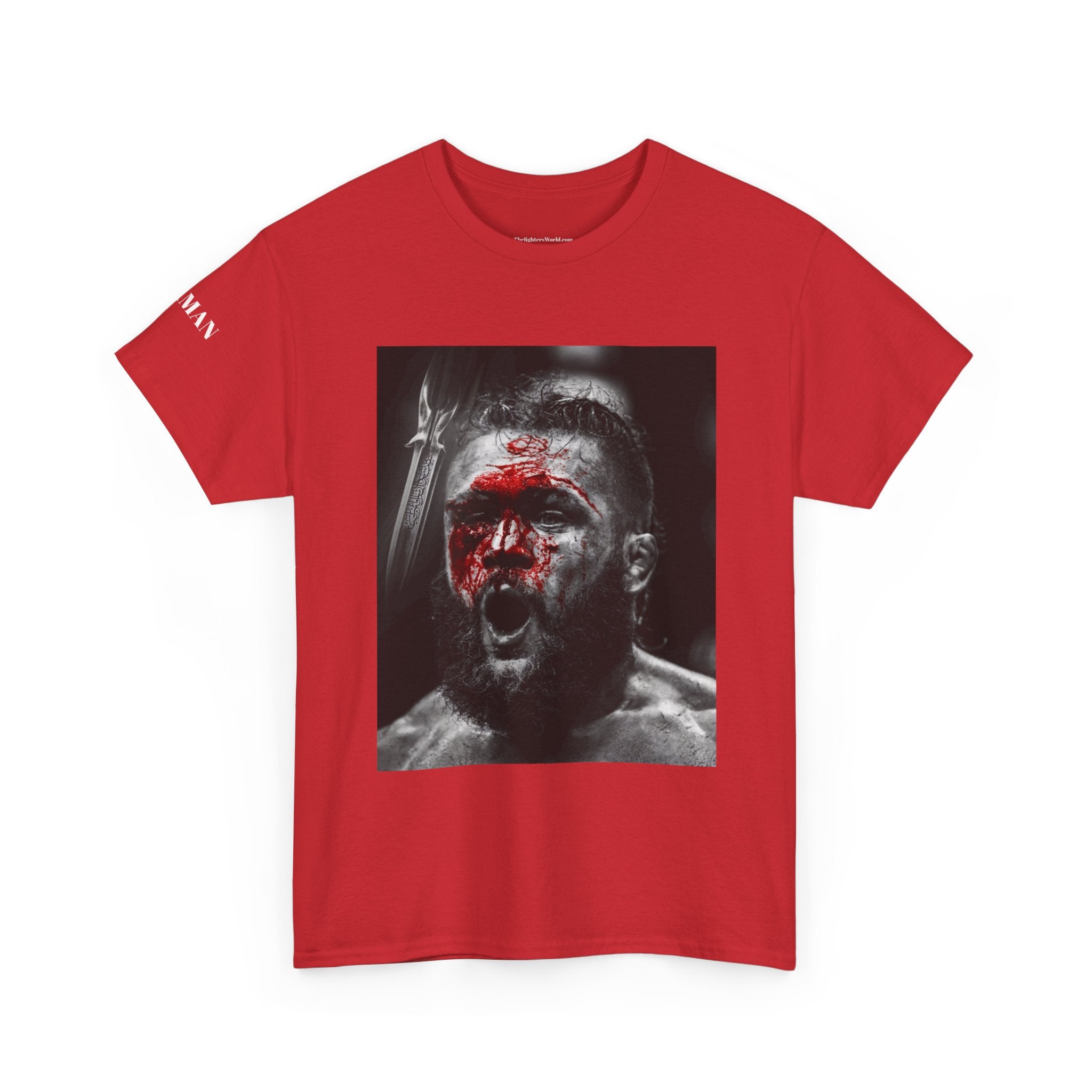 Azerbaijan Flag Tee — Gritty Warrior Portrait Graphic T-Shirt