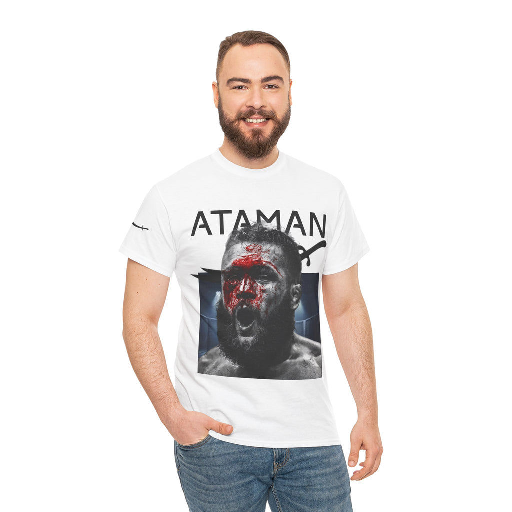 V2 Ataman MMA Fighter T-Shirt — Combat Sports Graphic Tee for Fight Fans (Sword)