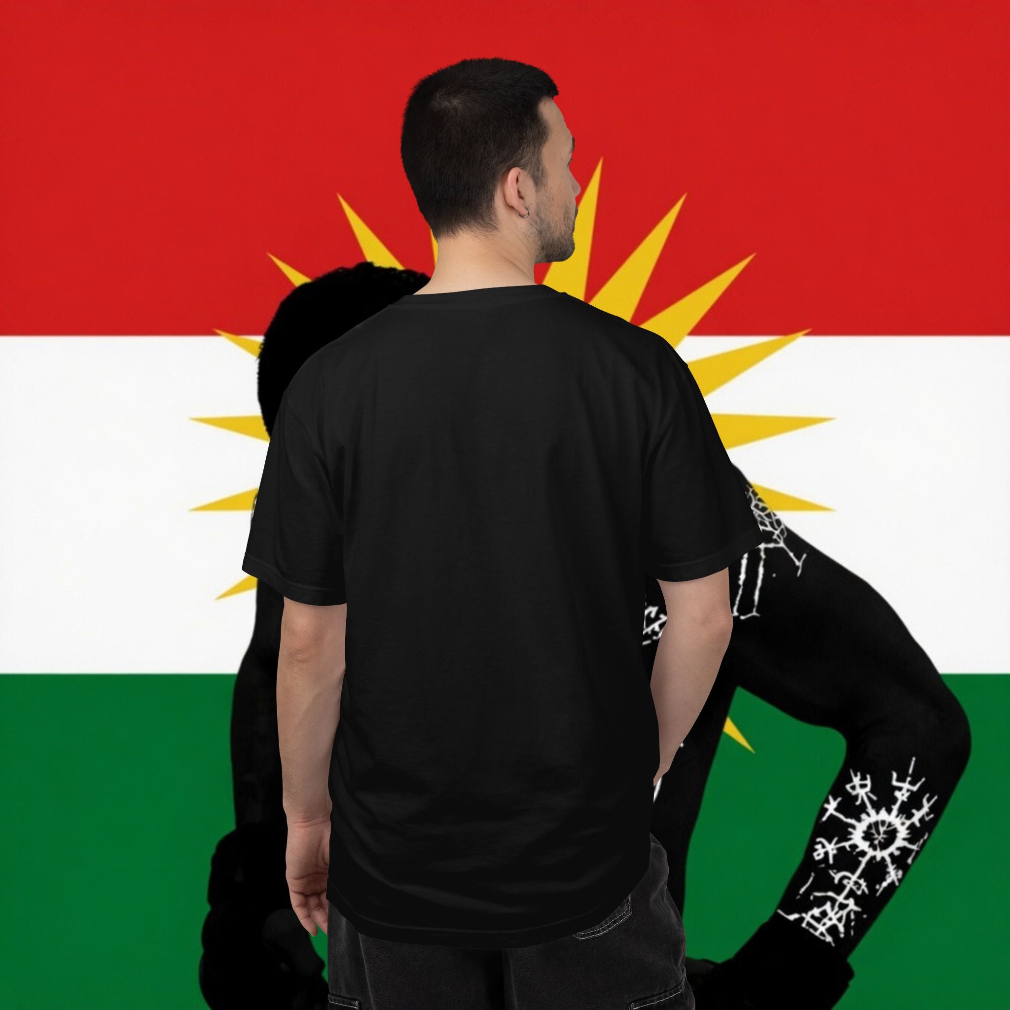Kurdistan Flag Silhouette T-Shirt — Kurdish Pride Graphic Tee