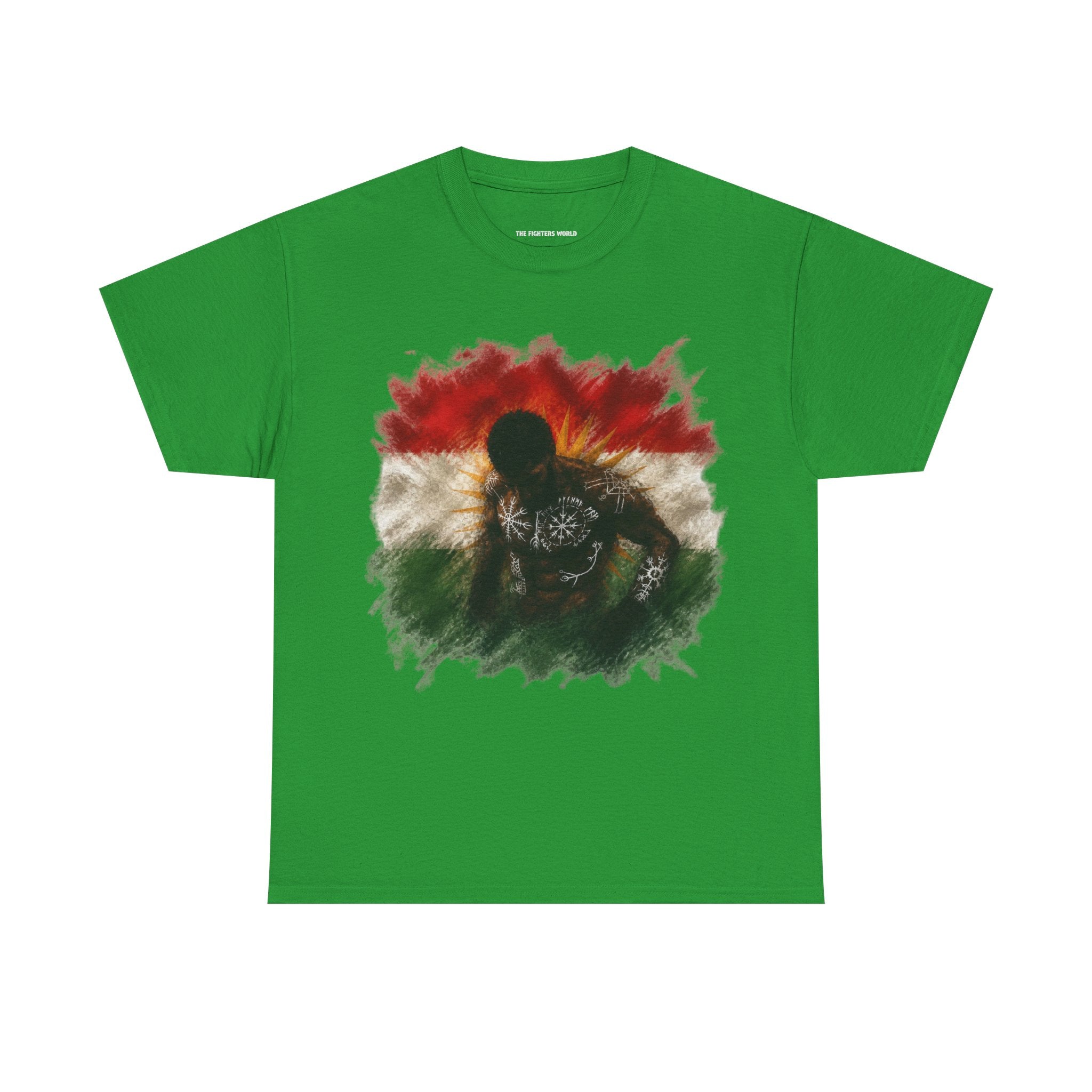 Kurdish Flag T-Shirt, Fighter Silhouette - Kurdish Pride Edition