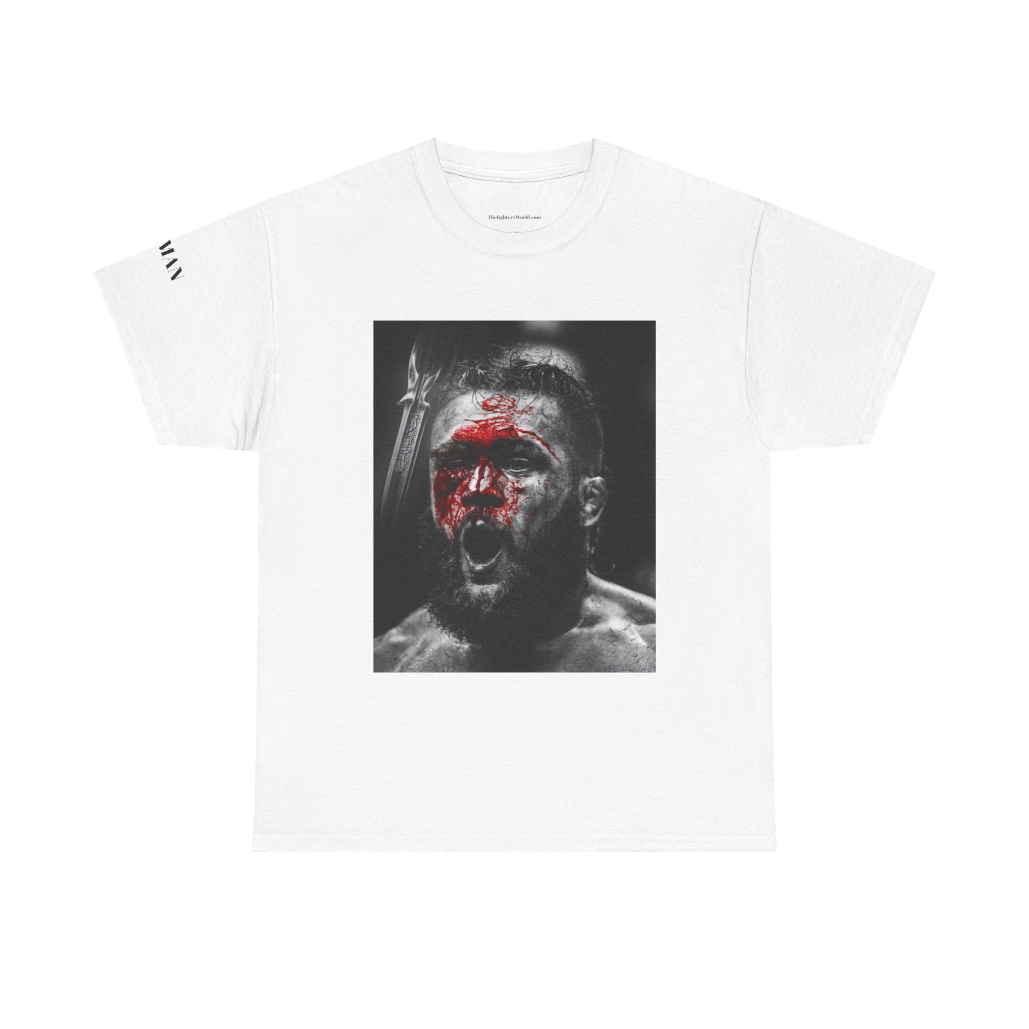 Azerbaijan Flag Tee — Gritty Warrior Portrait Graphic T-Shirt