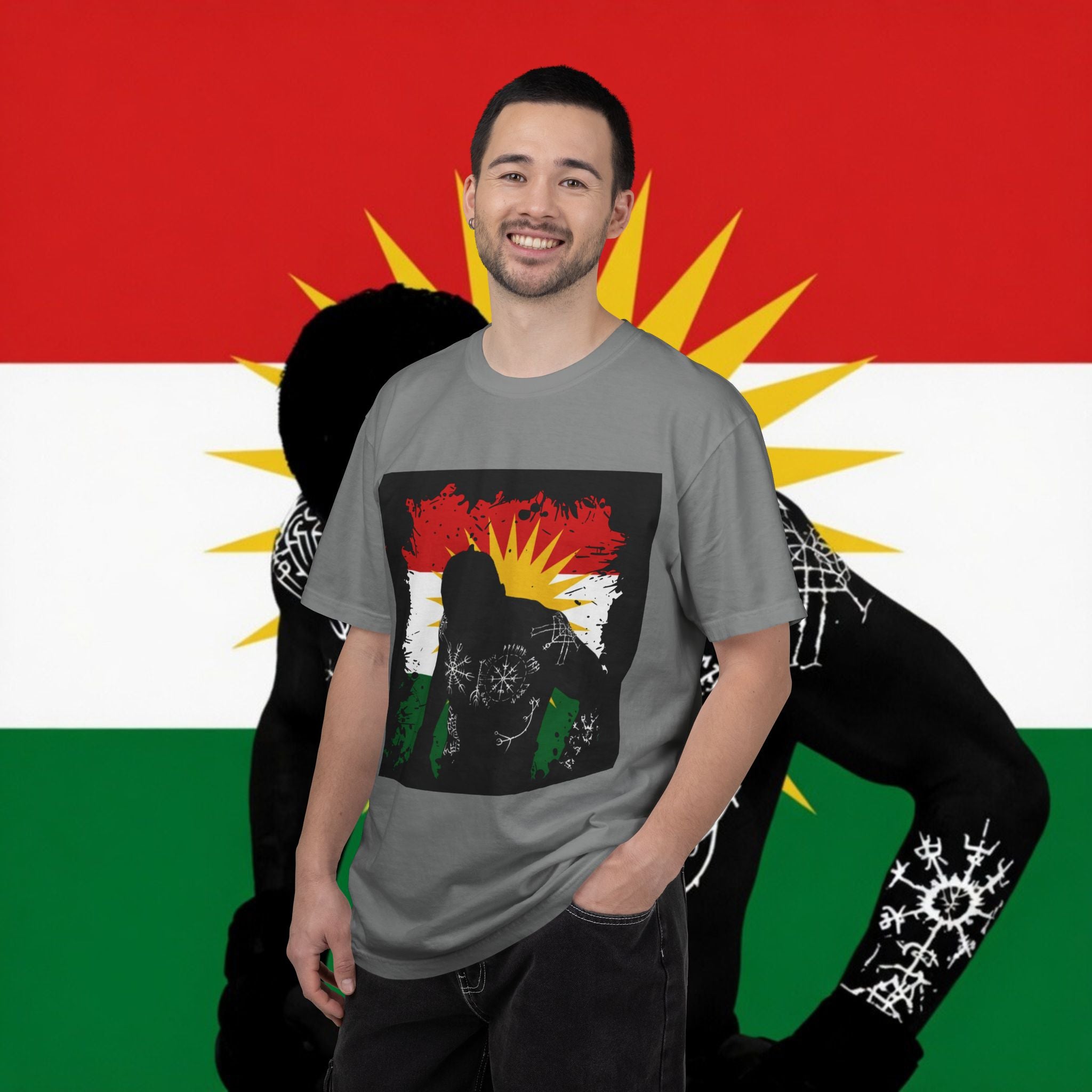 Kurdistan Flag Silhouette T-Shirt — Kurdish Pride Graphic Tee
