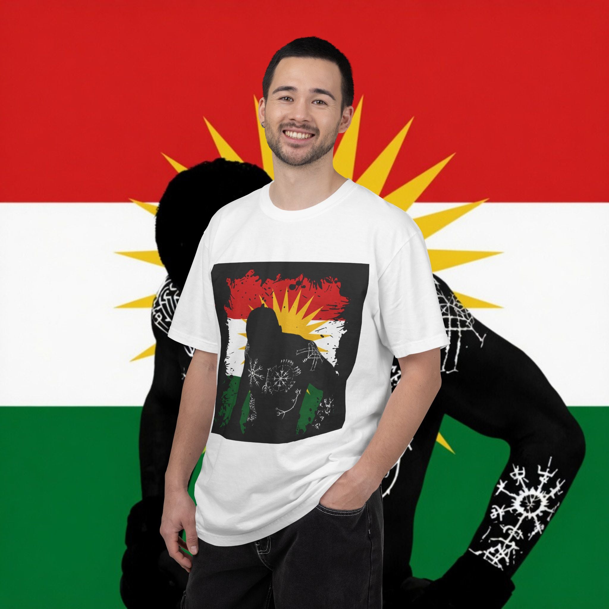 Kurdistan Flag Silhouette T-Shirt — Kurdish Pride Graphic Tee