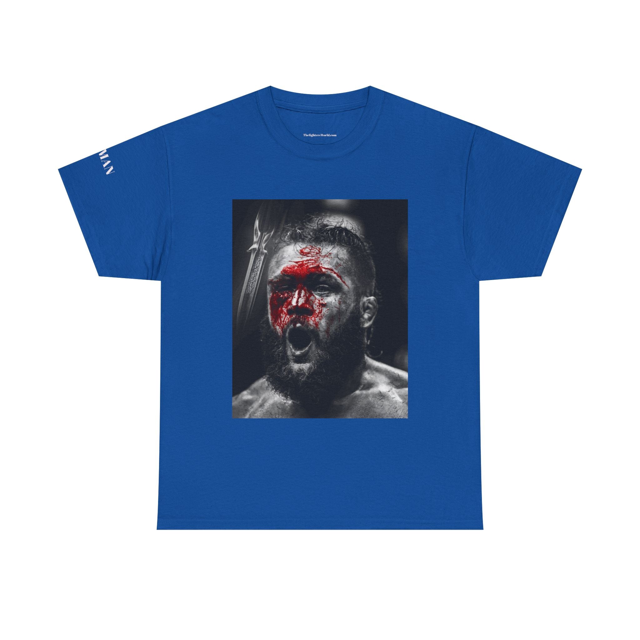 Azerbaijan Flag Tee — Gritty Warrior Portrait Graphic T-Shirt